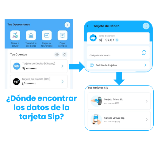 Paso a paso para encontrar los datos de la tarjeta Sip