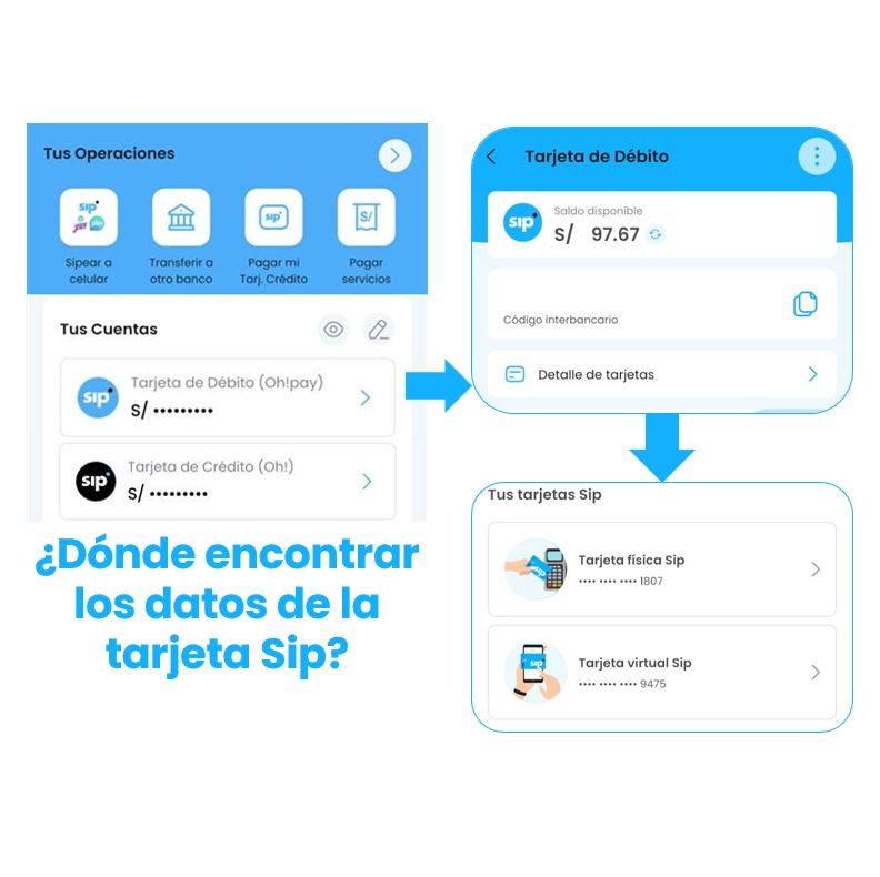 Sip - Paso a paso para encontrar los datos de la tarjeta Sip
